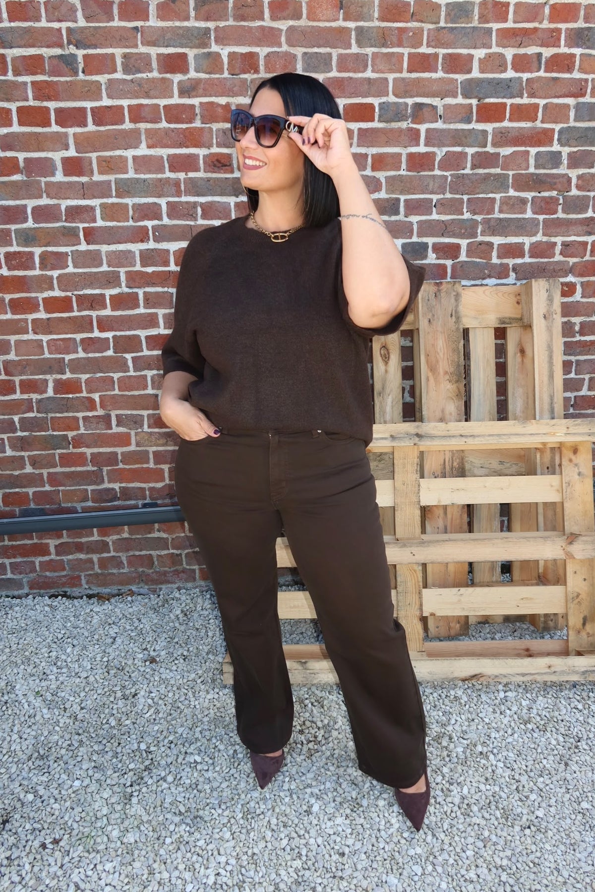 Pull Simoni Marron - Carmakoma