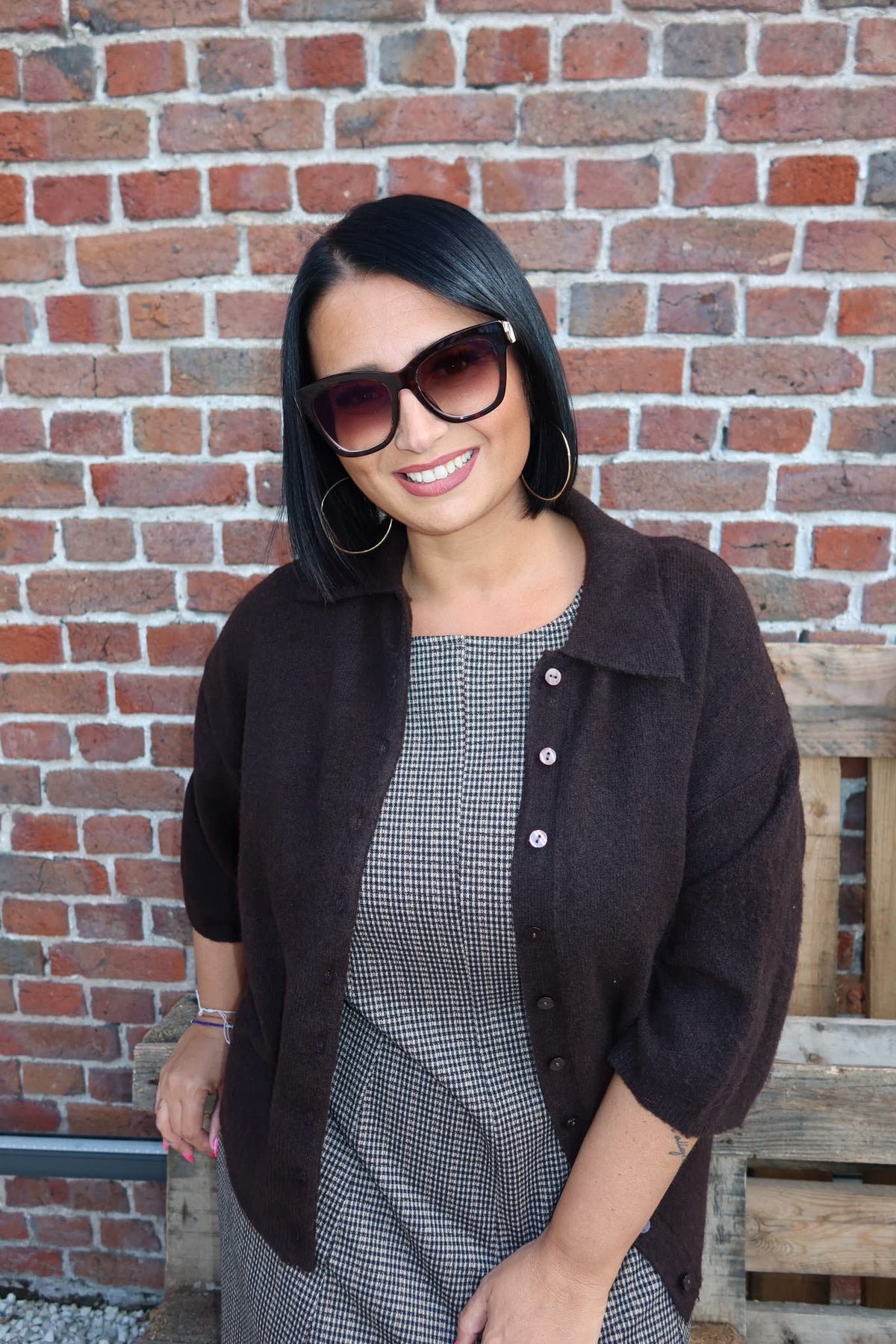 Cardigan Macey Marron  - Carmakoma