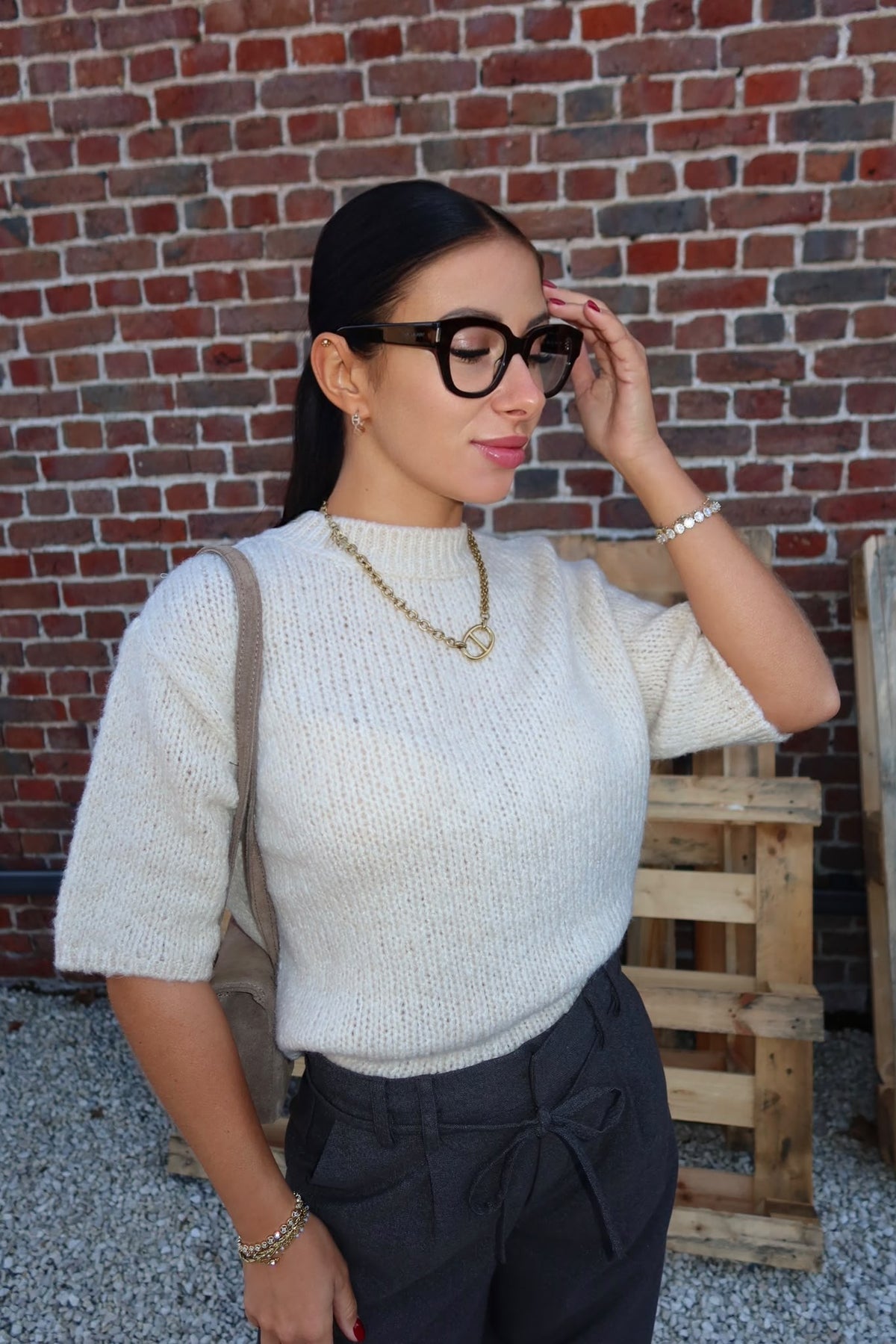Pull Dicte Beige - JDY
