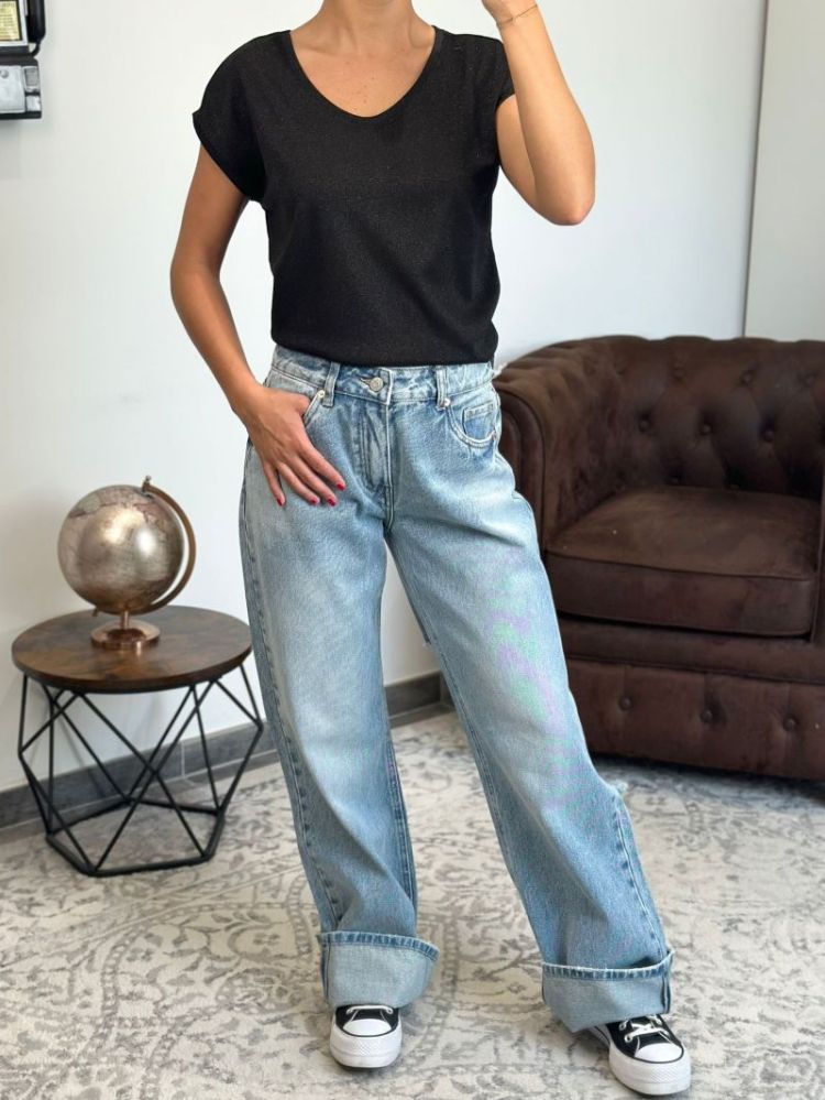 T-shirt Silvery Noir