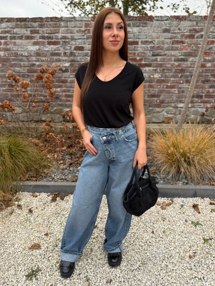 T-shirt Billo Black / Lurex b