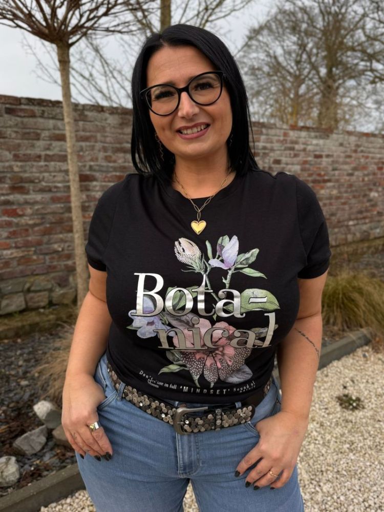 T-shirt Payton Black / Botanic