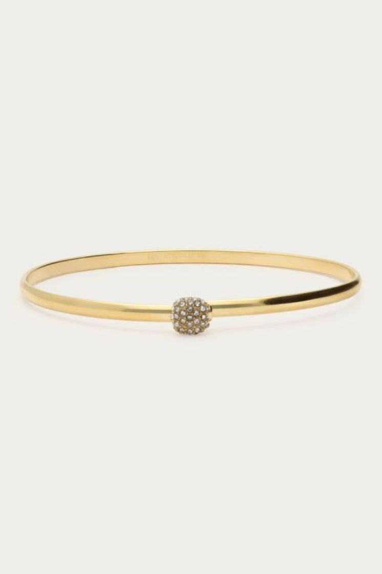 Bracelet jonc Love maxi strass doré