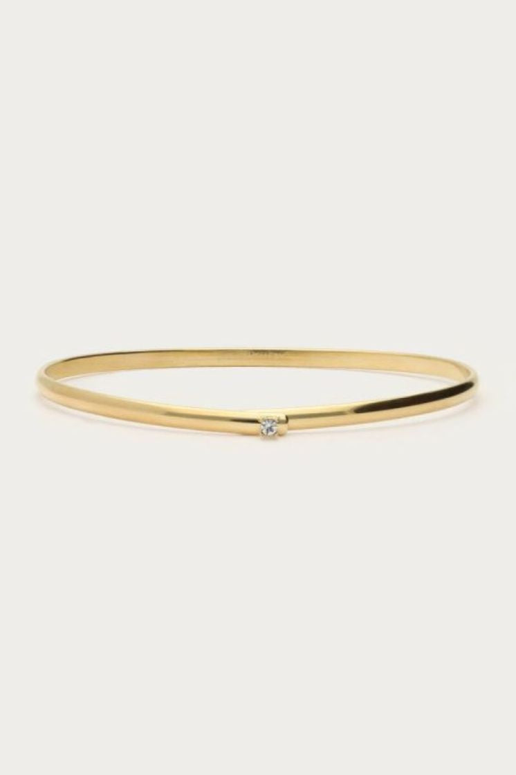 Bracelet jonc Love mini strass Doré