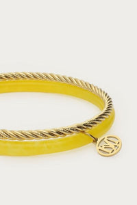 Ensemble de bracelets joncs fins Jaune