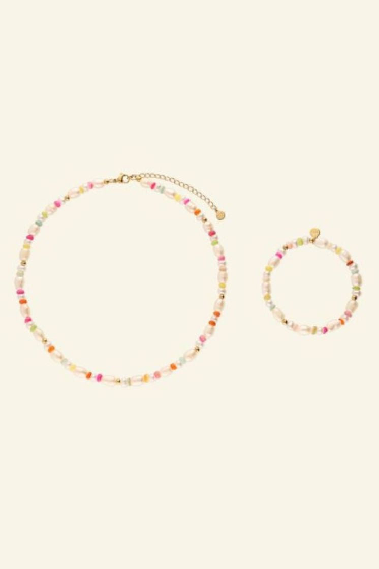 Coffret cadeau enfant avec collier et bracelet à perles d'eau douce Default