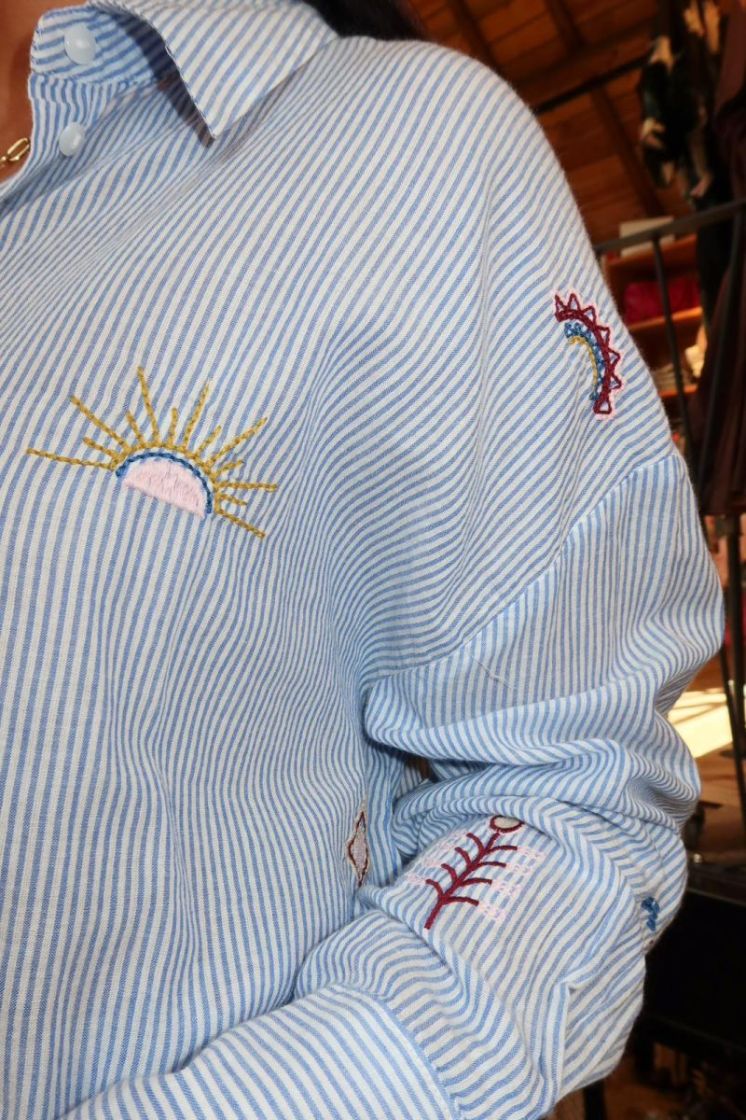Chemise Paige Ligne bleu