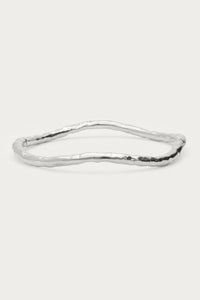Bracelet jonc Nomads avec structure et forme abstraite Argenté