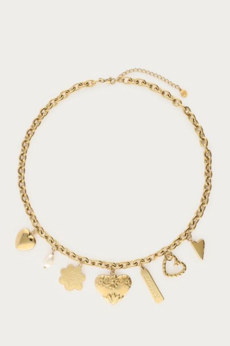 Collier à charms Botanical "art of summer" Doré