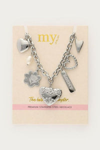 Collier à charms Botanical "art of summer" Argenté