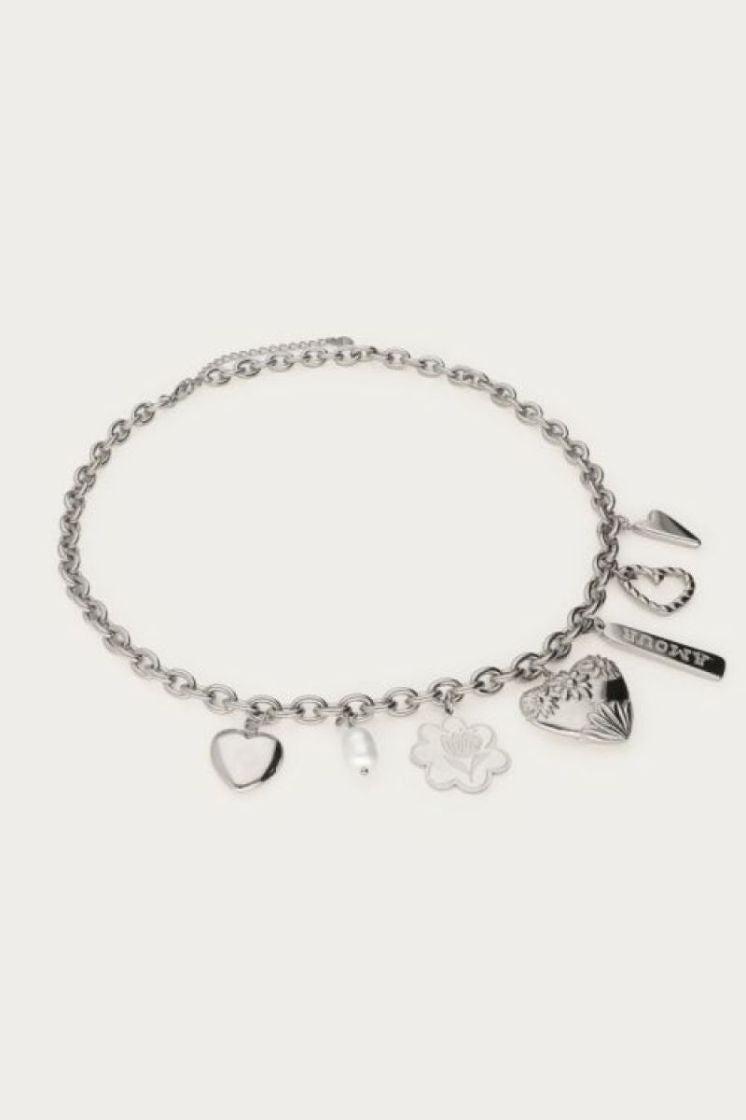 Collier à charms Botanical "art of summer" Argenté