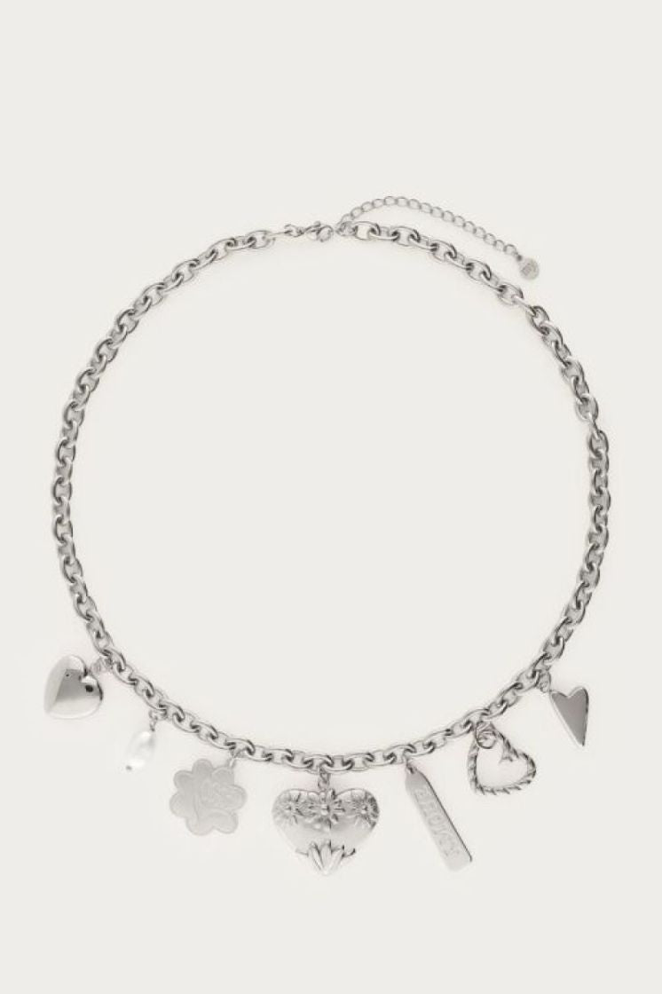 Collier à charms Botanical "art of summer" Argenté