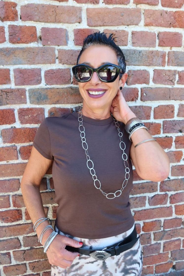 T-shirt Superior Marron