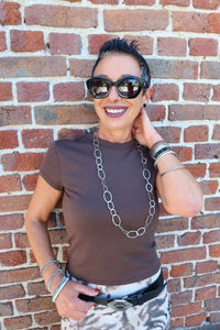T-shirt Superior Marron