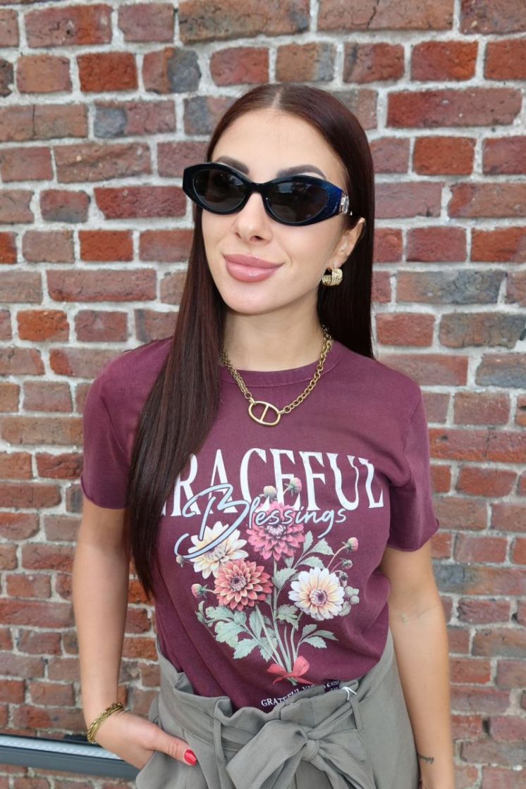 T-shirt Lucy Bordeau Fig / G