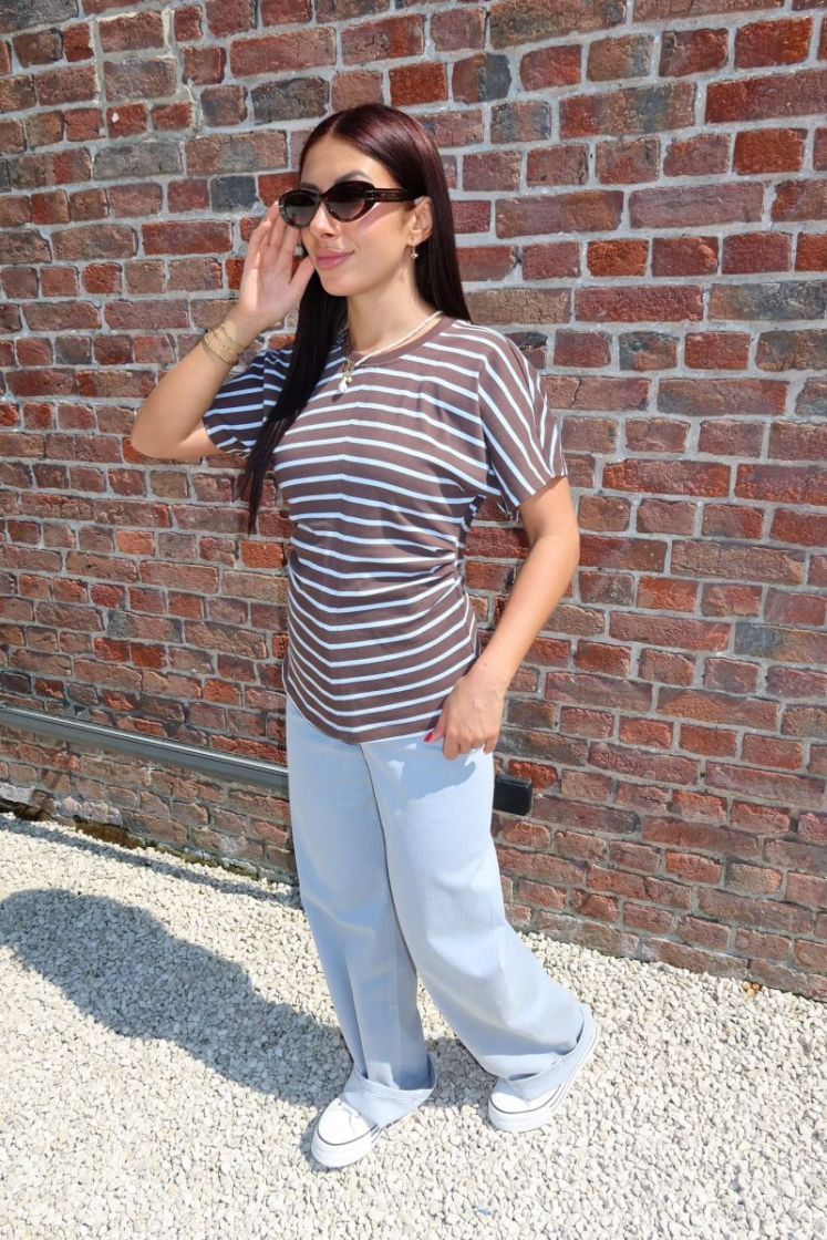 T-shirt Marie Marron