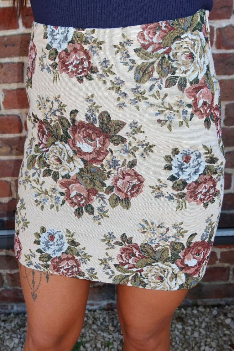 Jupe Flola Beige fleuri