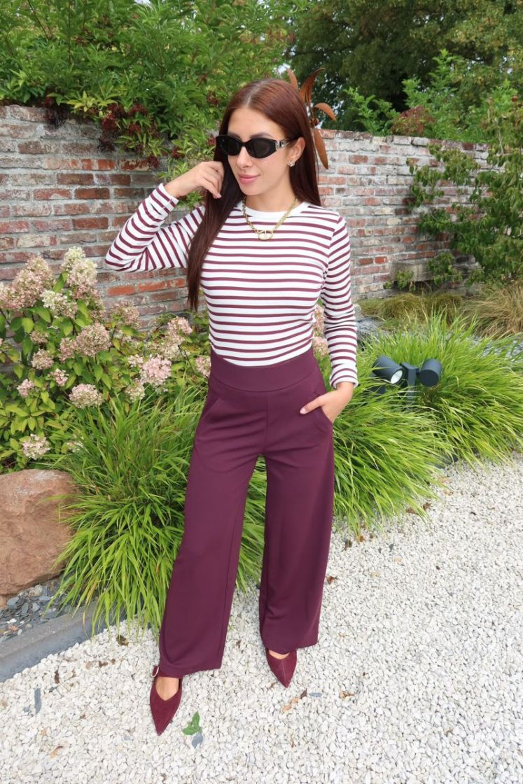 Blouse Lucky Ligne bordeau
