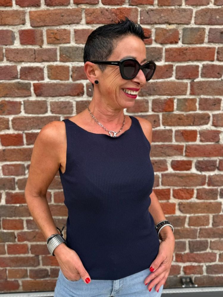 Top Nanna Bleu marine