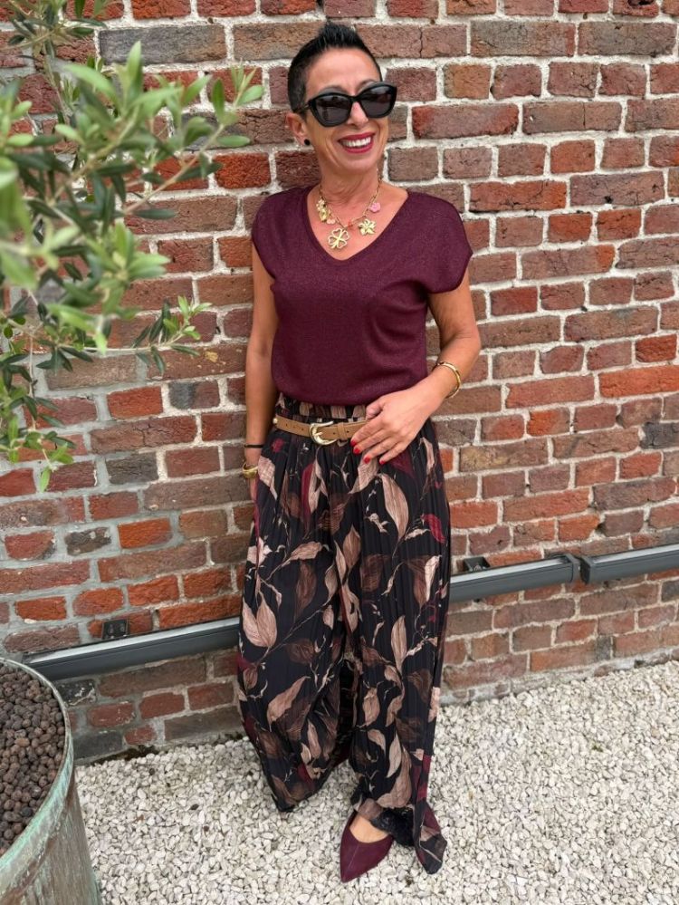 Blouse Silvery Prune