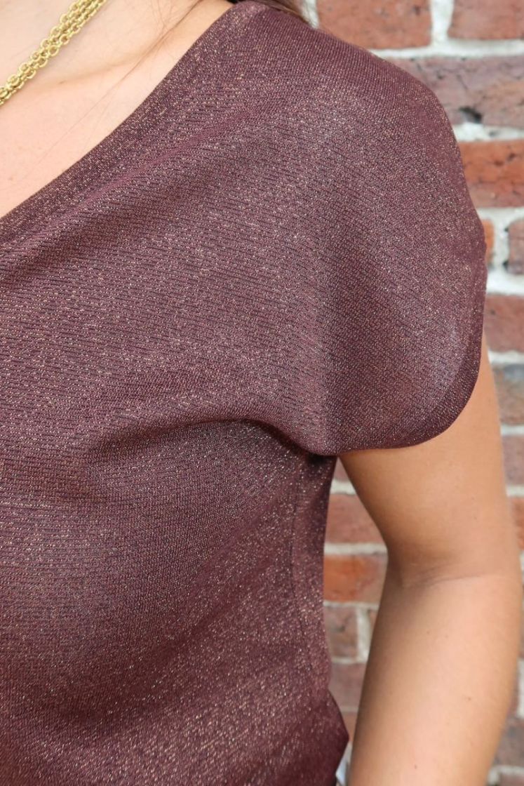 Blouse Silvery Marron