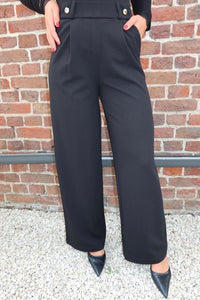 Pantalon Geggo Noir bouton dor