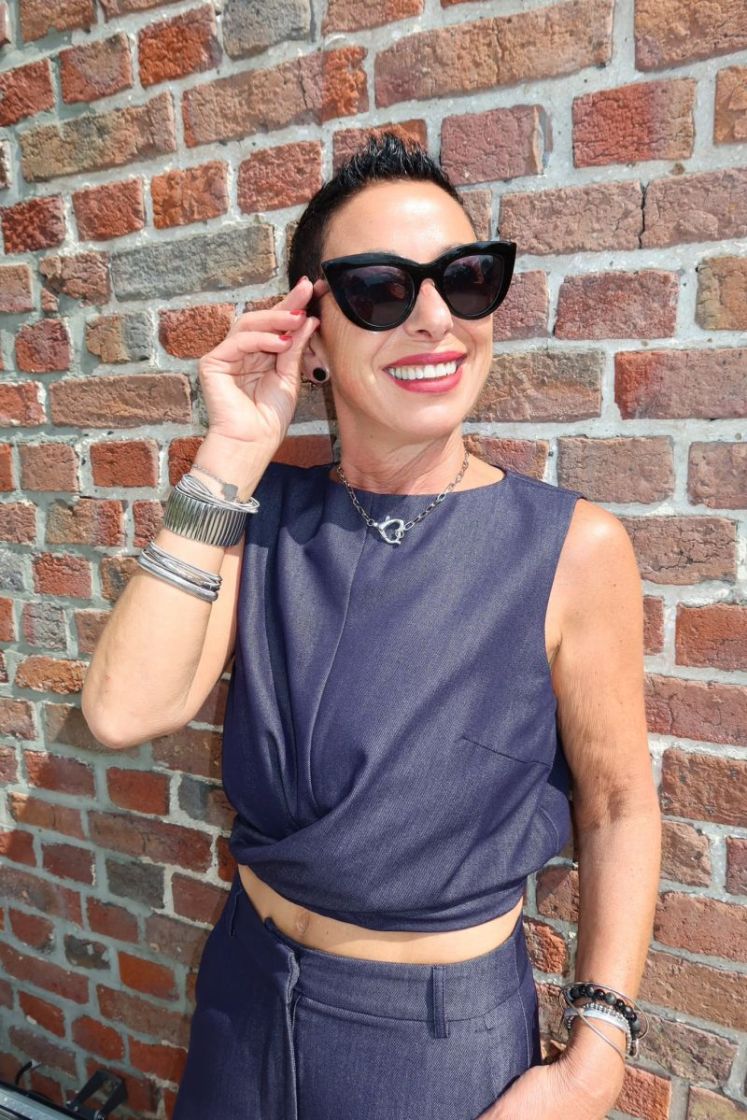Top Theodora Dark blue