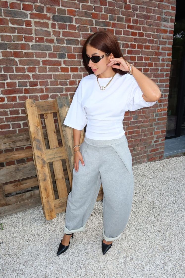 Pantalon Denise Gris chiné