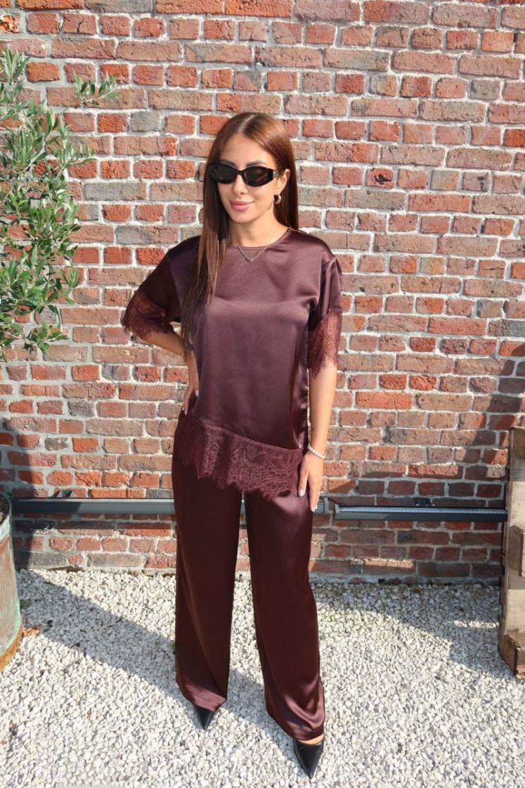 T-shirt Indona Marron
