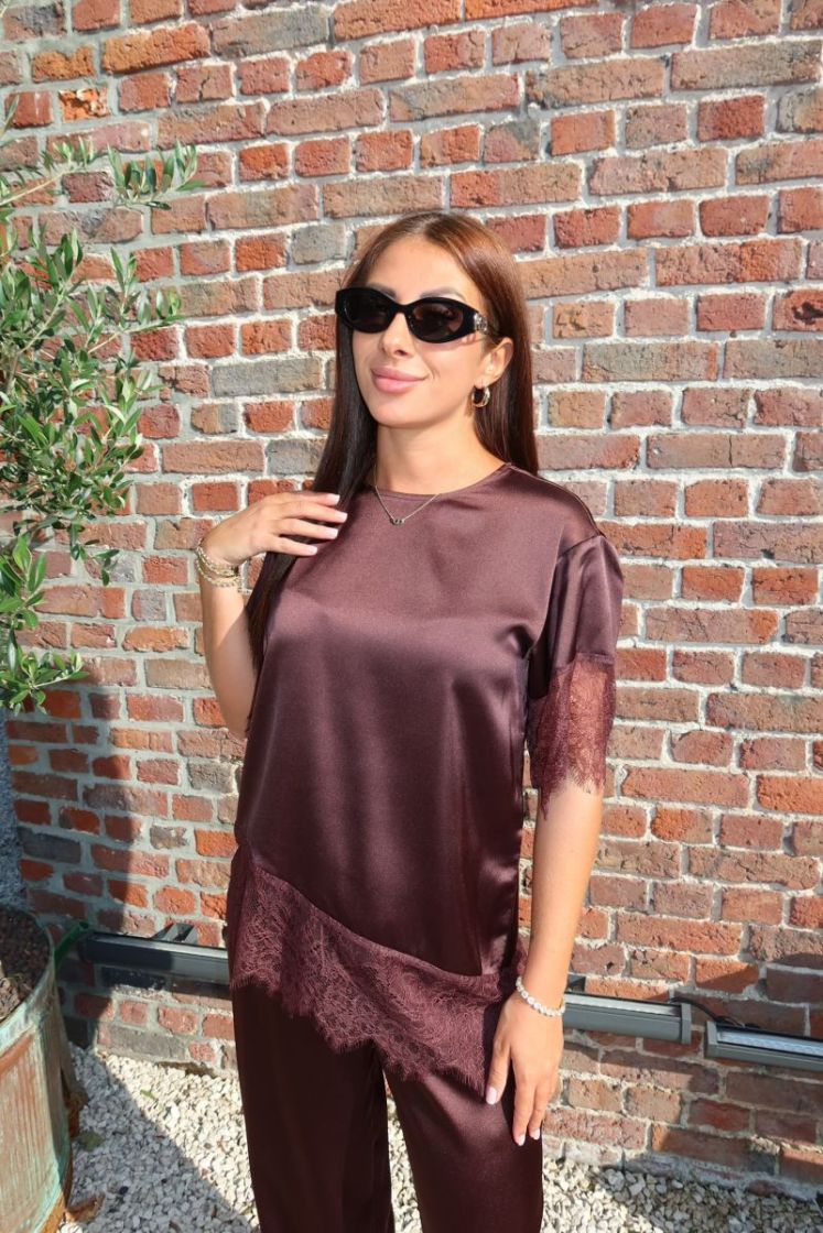 T-shirt Indona Marron