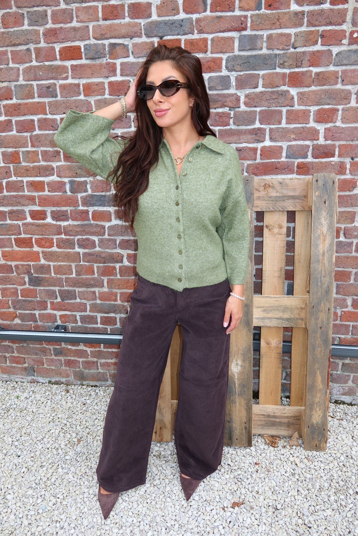 Cardigan Macey Vert - Only
