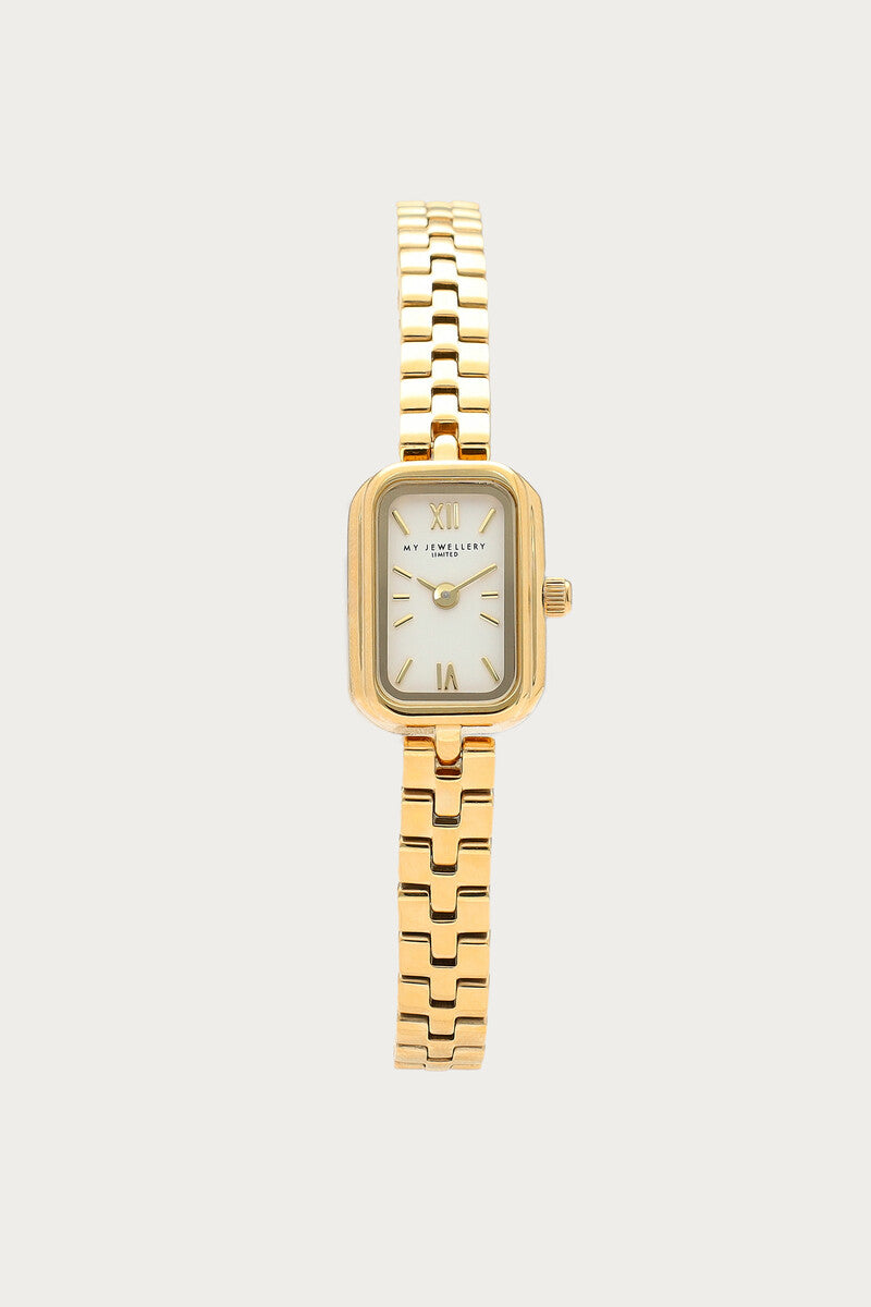 Montre carrée avec mini maillons My Jewellery