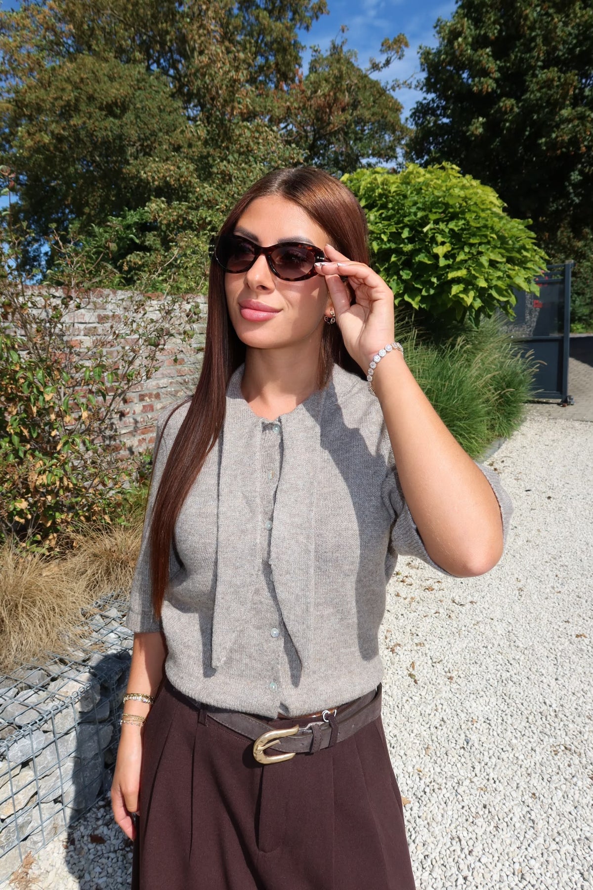Cardigan Lana Taupe - Only