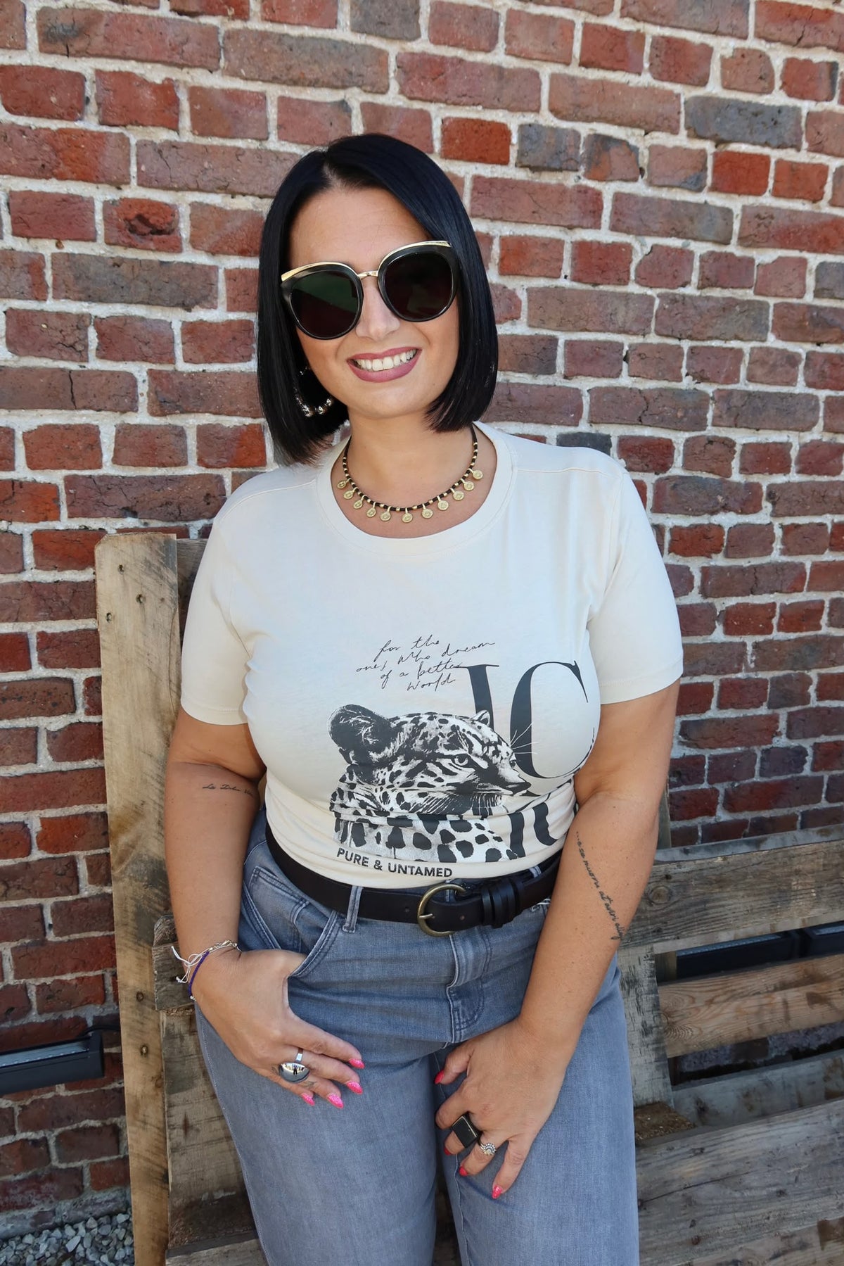 T-shirt Roxy Beige - Carmakoma