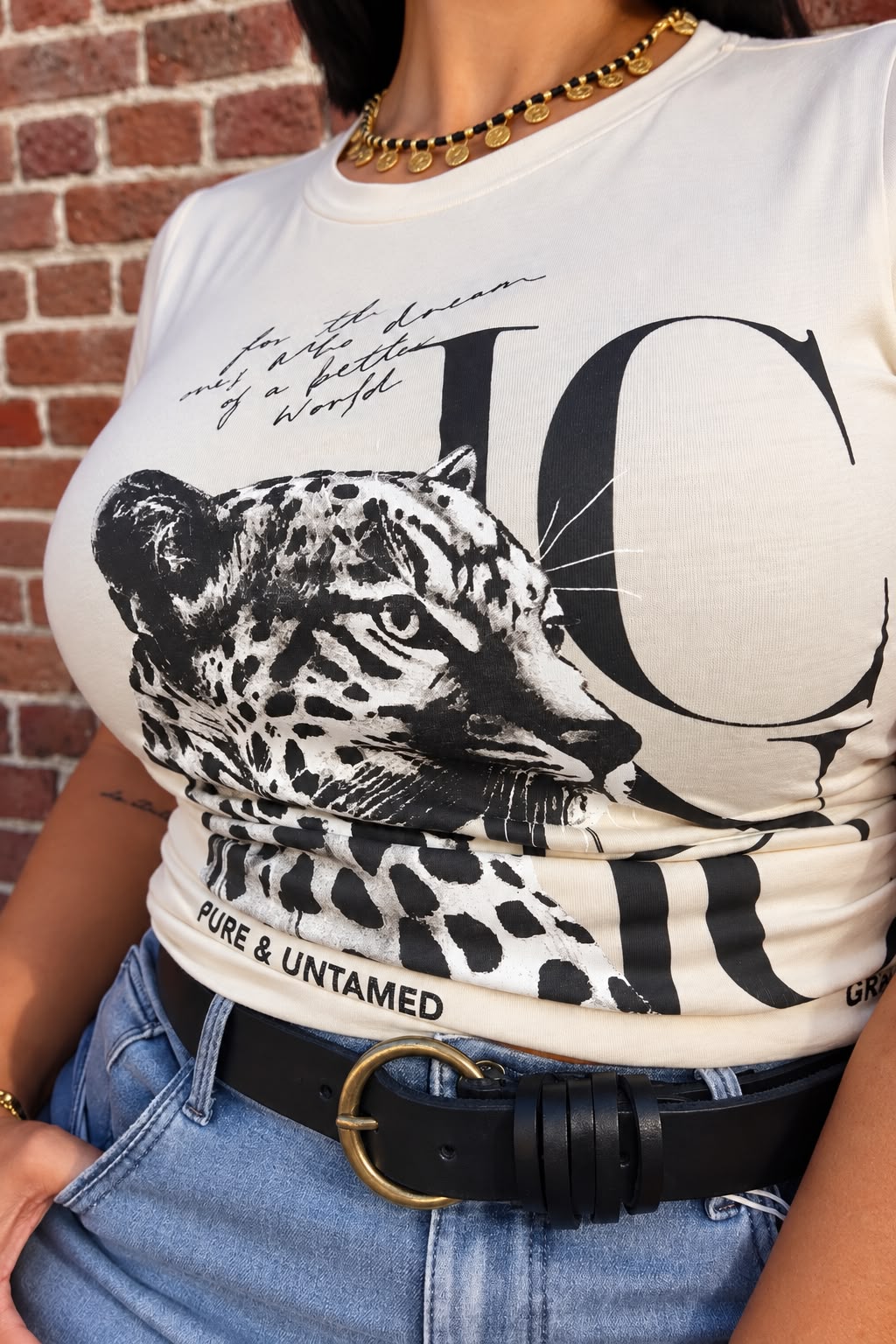 T-shirt Roxy Beige - Carmakoma