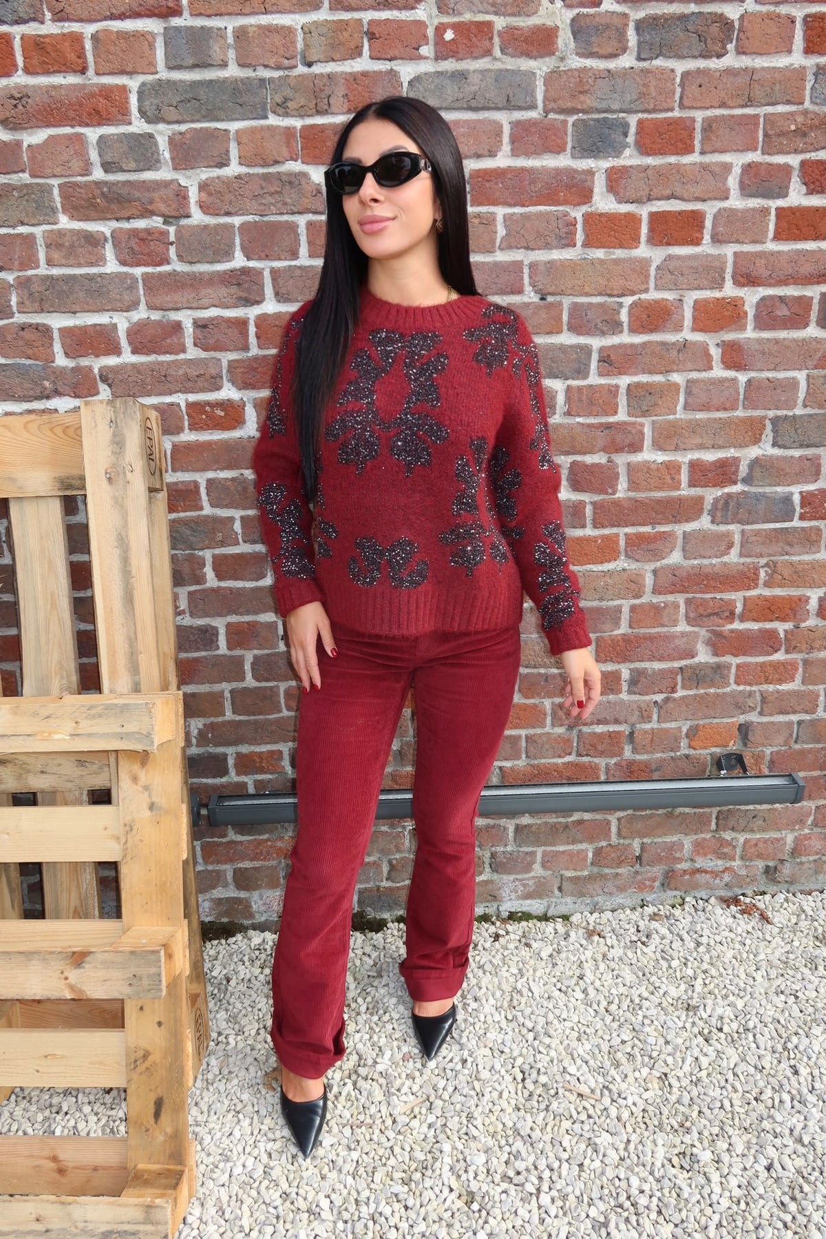 Pantalon Mary Bordeaux - Only