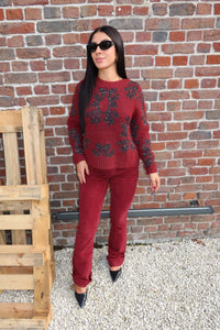 Pantalon Mary Bordeaux - Only