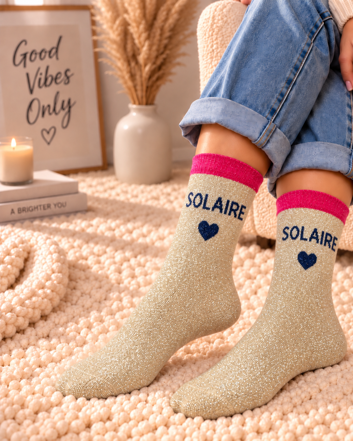 Chaussette Amber Beige / Solaire