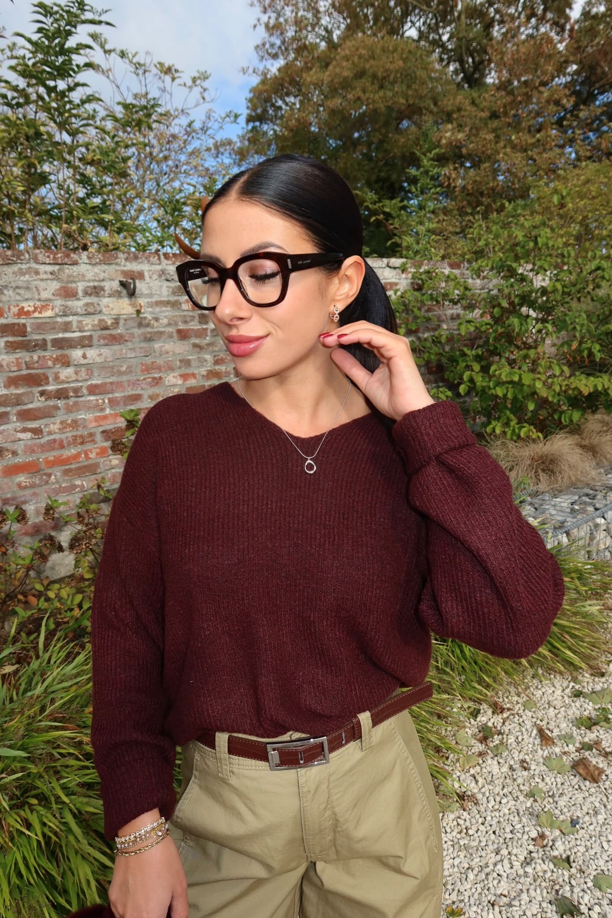 Pull Camilla Bordeaux - Only