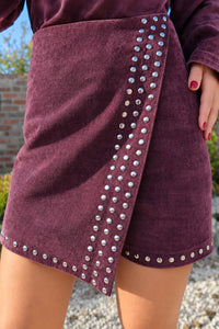 Jupe Short Ava prune