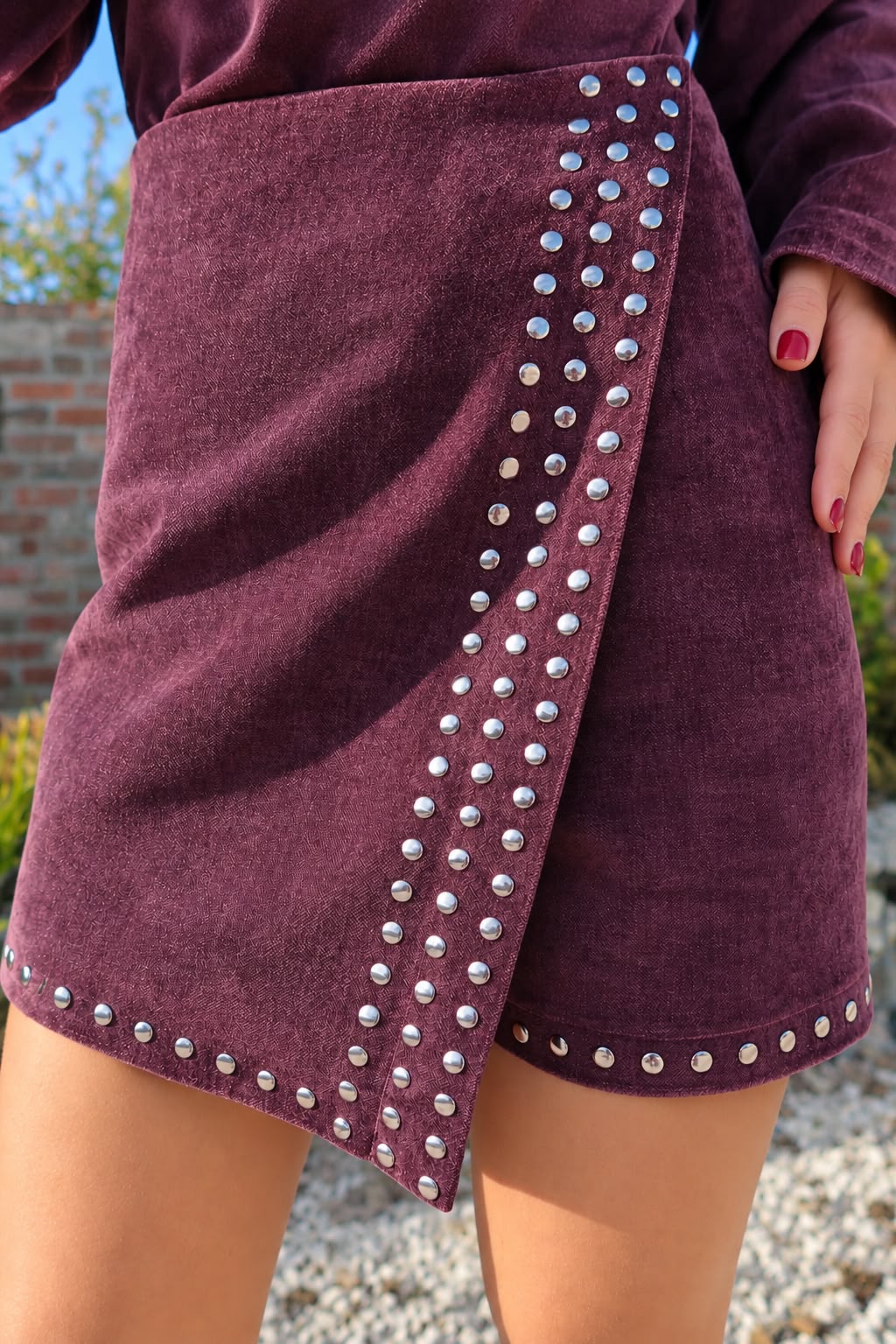 Jupe Short Ava prune