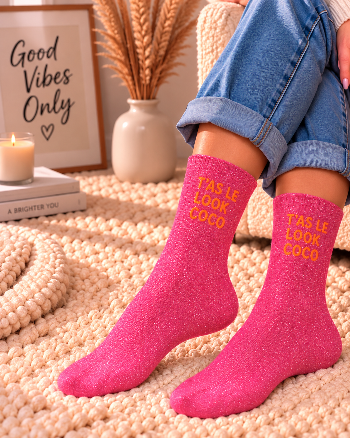 Chaussette Nolia Rose / Coco - Pieces