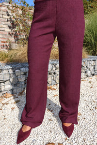 Pantalon Debbie bordeau - Only