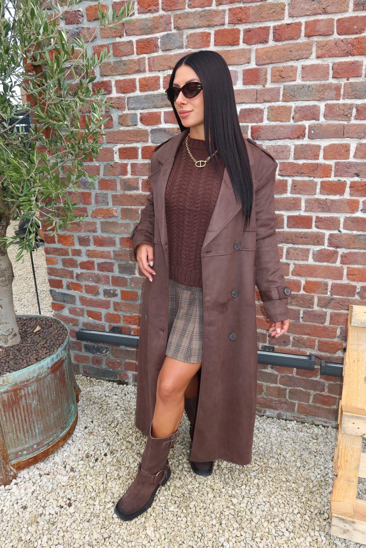 Trench Lina Marron