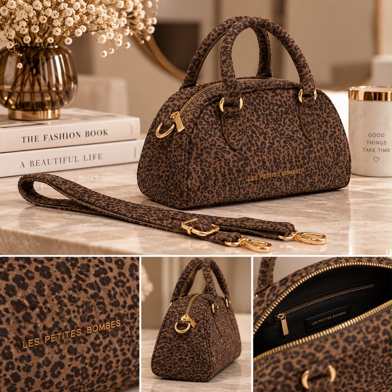 Sac Penda Taupe leopard