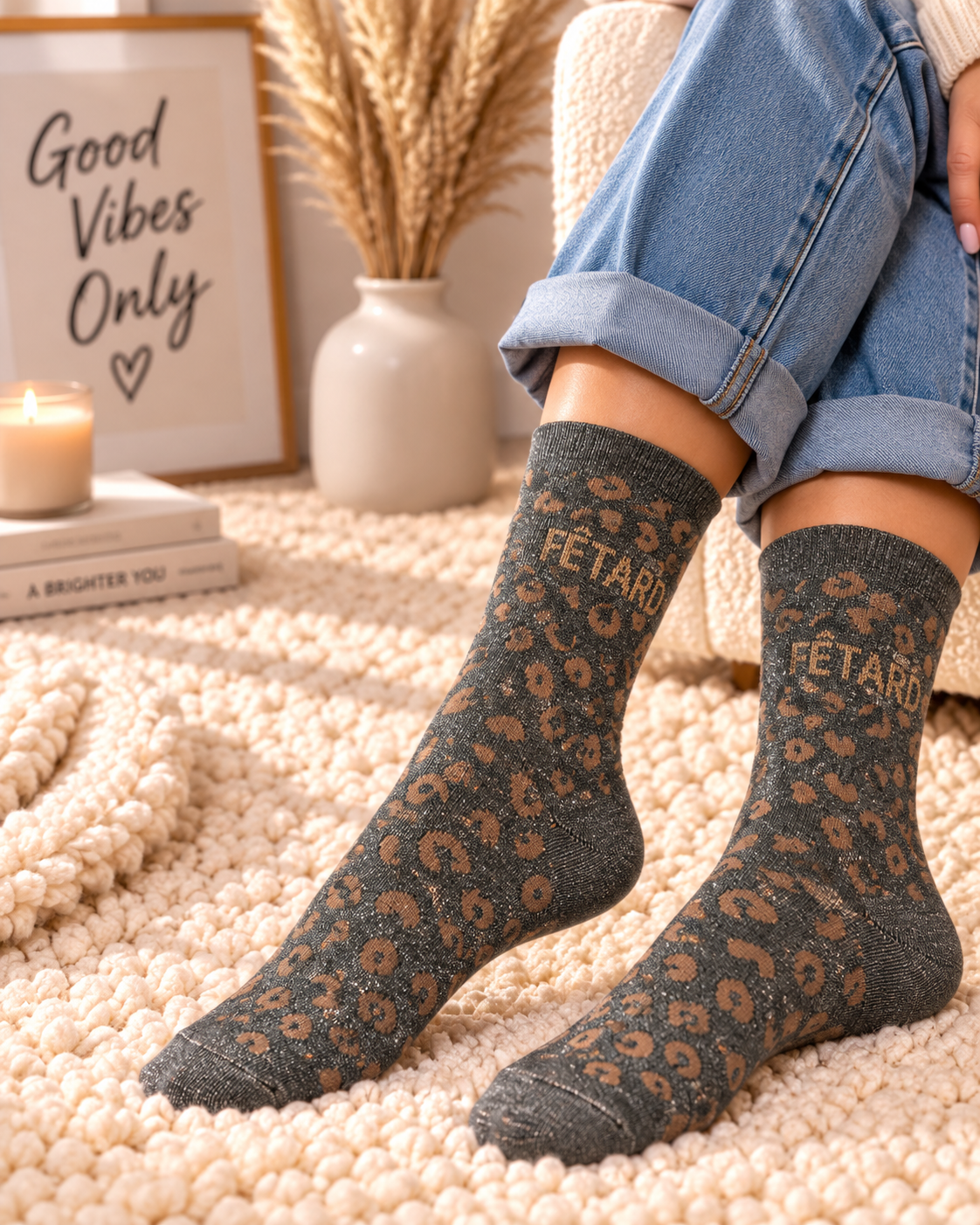 Chaussette Sebby Kaki / Fêtarde