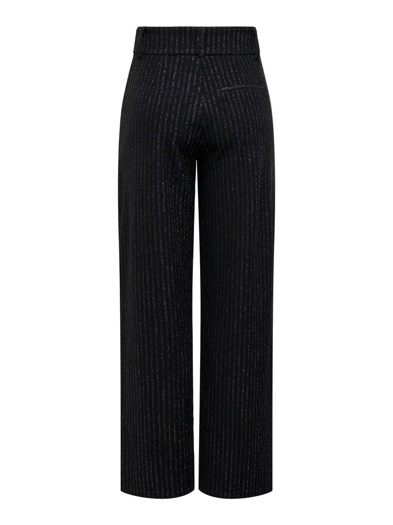 Pantalon Mary Noir ligne argentée - JDY