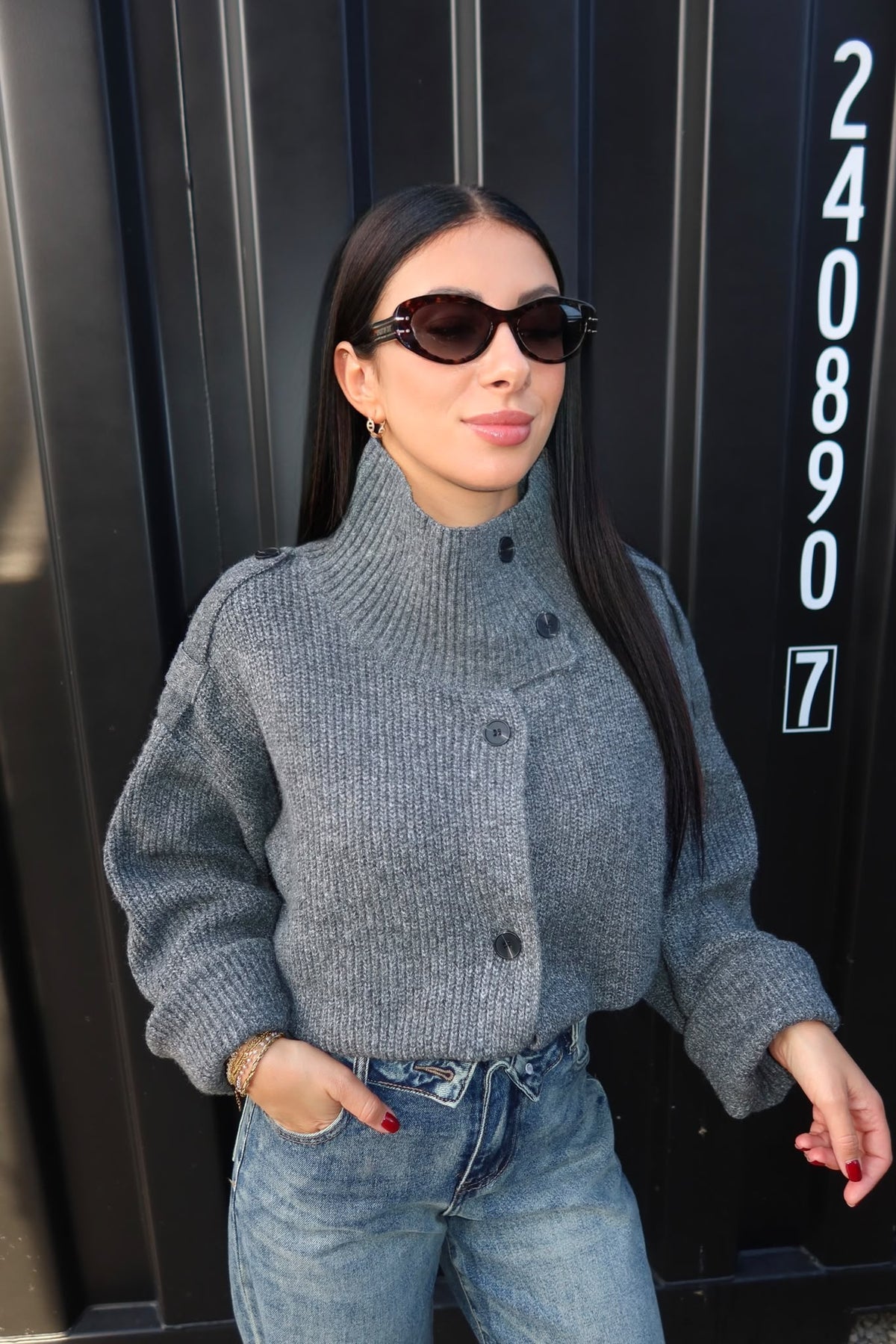 Cardigan Lena gris